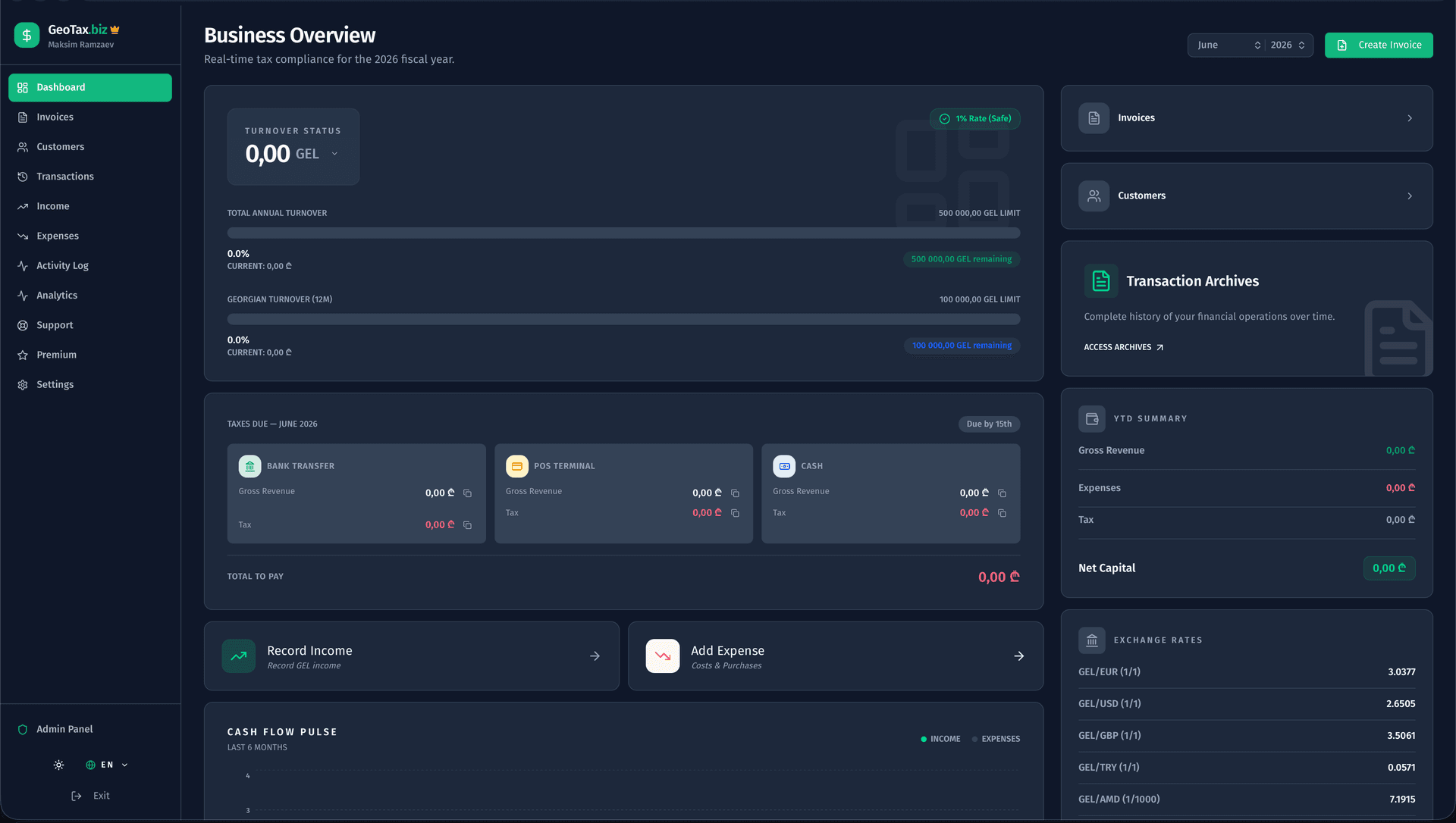 GeoTax — SaaS platform for tax accounting automation in Georgia